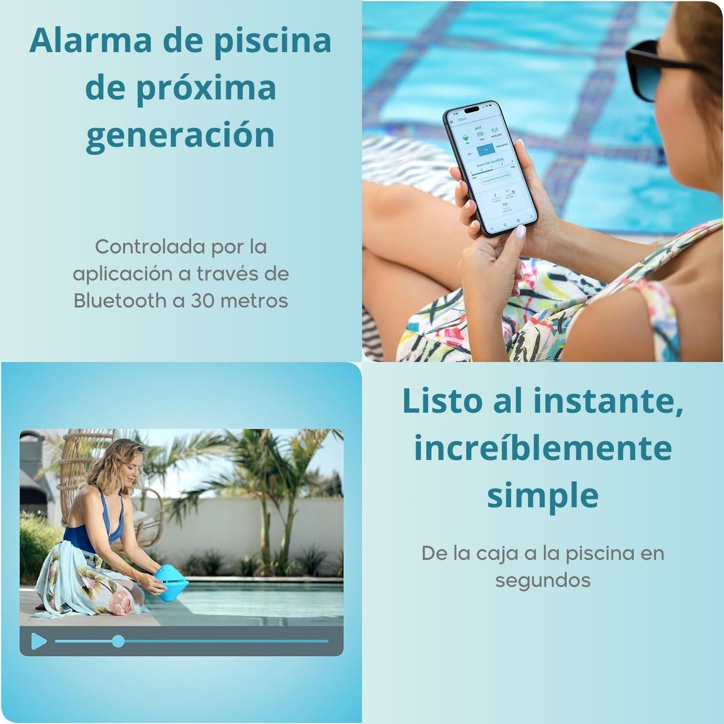Alarma Inteligente Flotante para Piscina - Solo