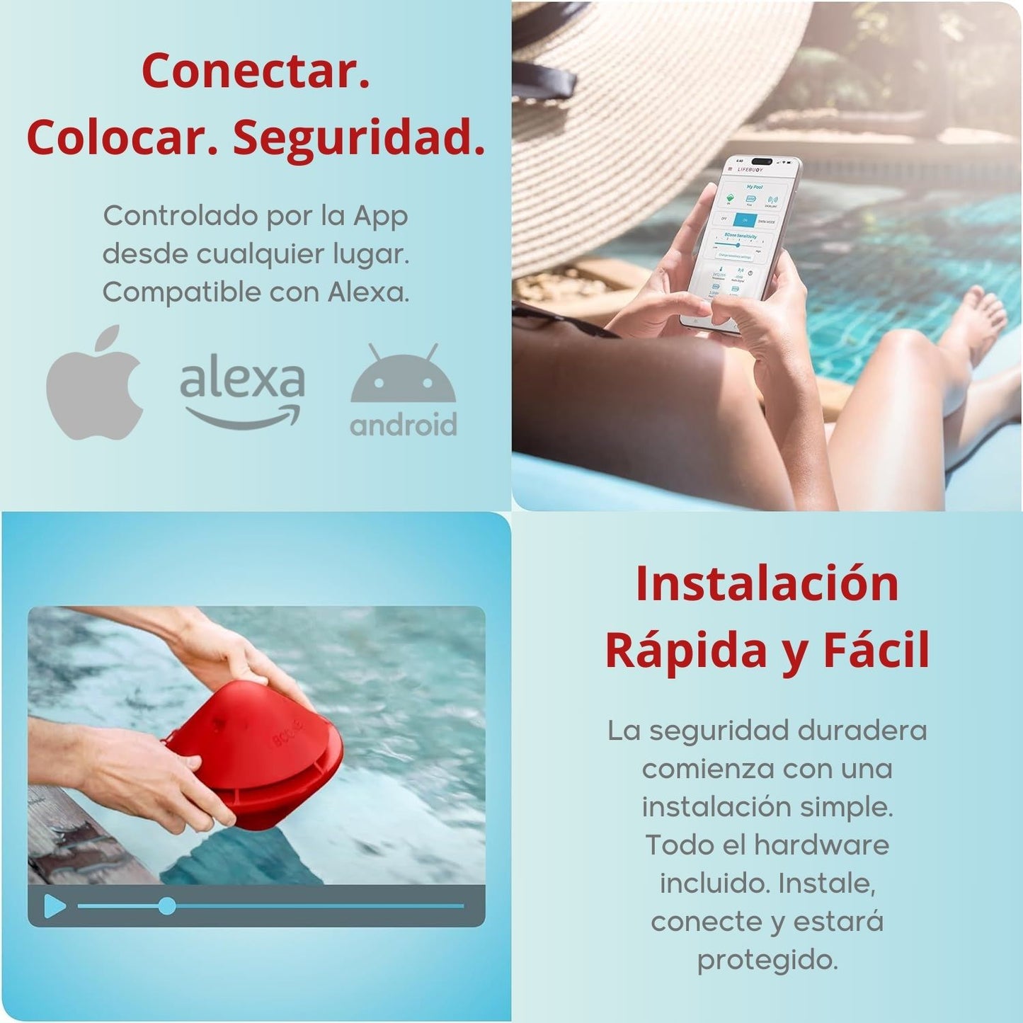 Alarma Inteligente Flotante para Piscina - Bcone