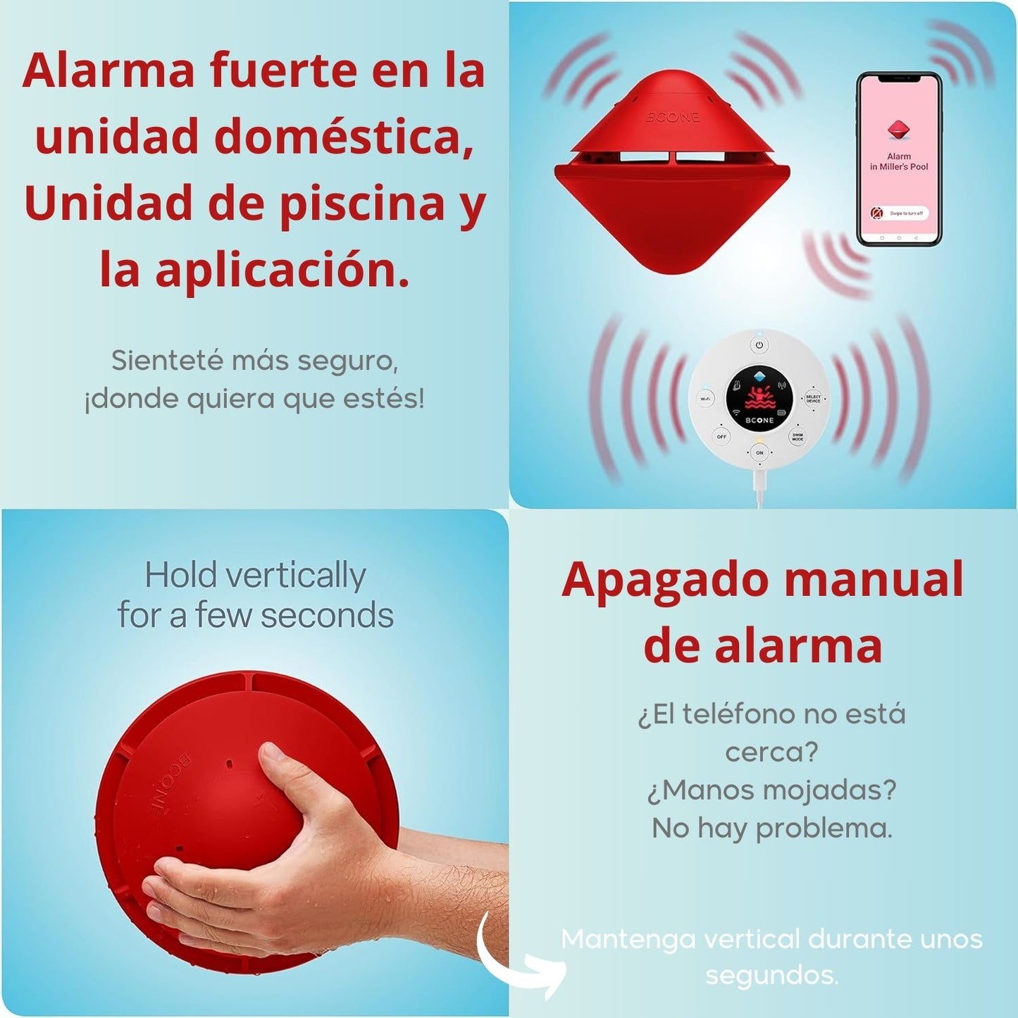 Alarma Inteligente Flotante para Piscina - Bcone